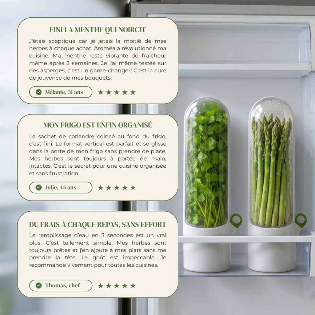 Aroméa - Fini les herbes fanées au fond du frigo